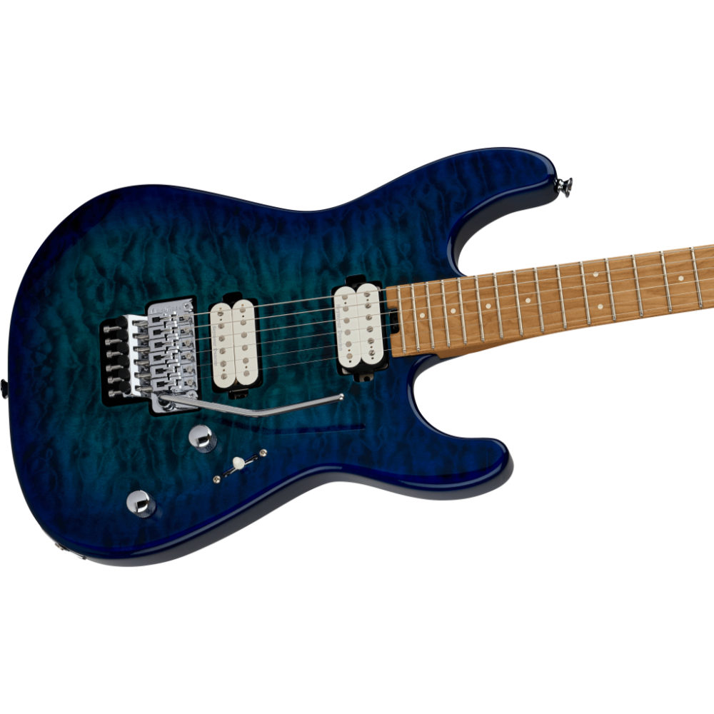 Charvel シャーベル Pro-Mod Plus San Dimas Style 1 HH FR CM Chlorine Burst エレキギター ボディ斜めアングル画像