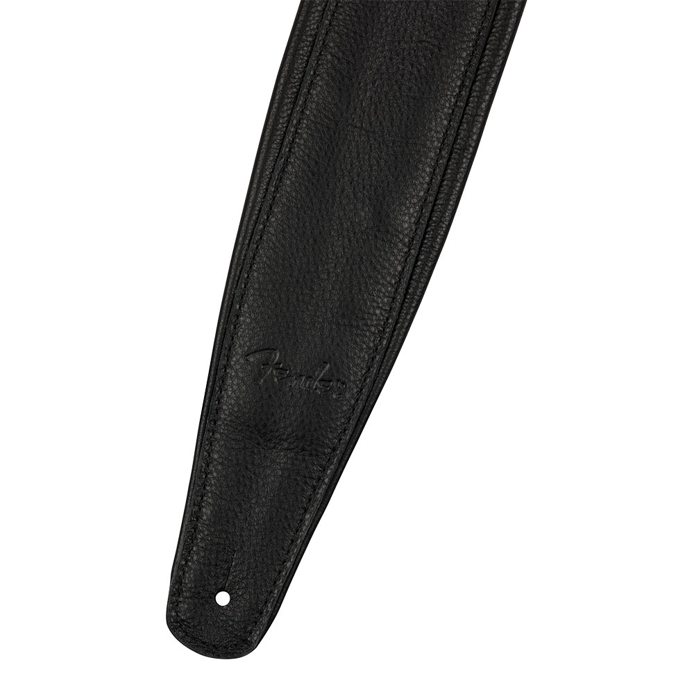 Fender フェンダー 3.5' Premium Leather Strap Black ギターストラップ エンド部