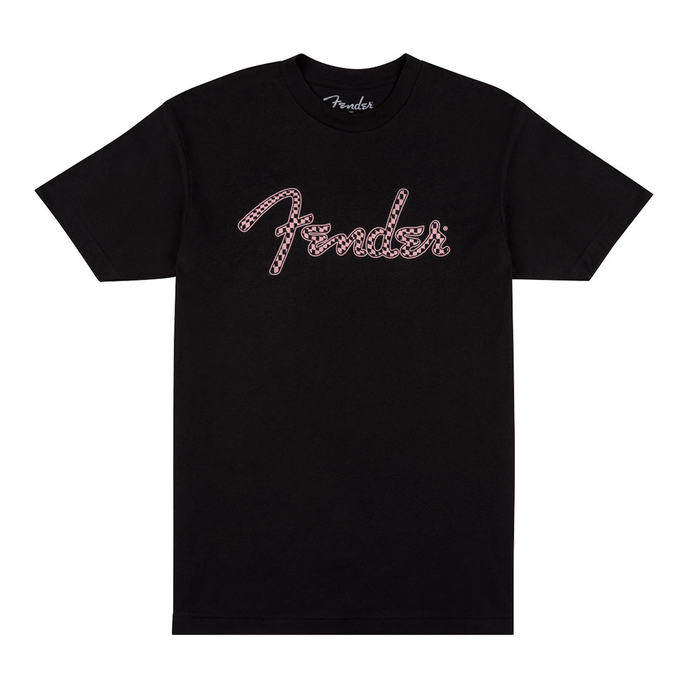 Fender フェンダー Spaghetti Logo Wavy Checker Tee Pink Checker Mサイズ Tシャツ 半袖