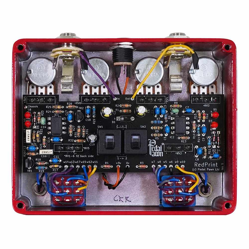 Pedal Pawn ペダルポーン REDPRINT オーバードライブ ギターエフェクター 内部画像
