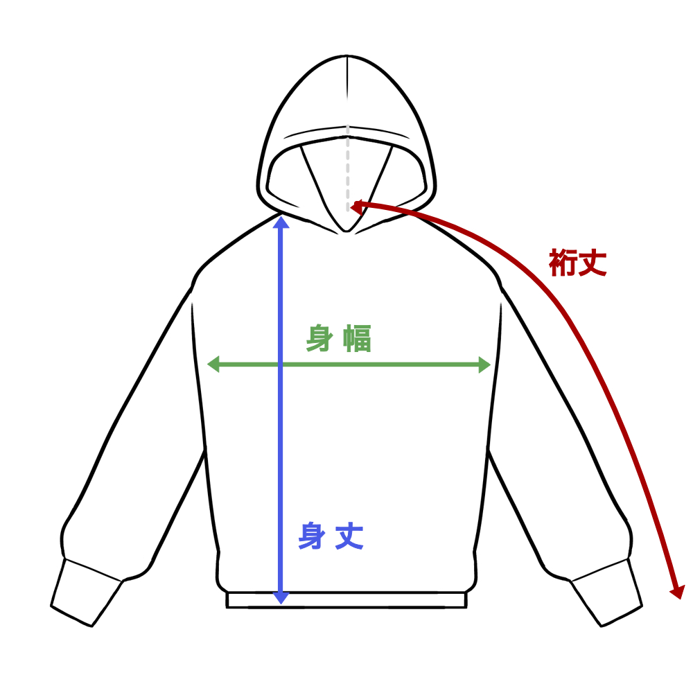 H.S.Anderson Mad Cat Zip Hoodie XLサイズ ジップアップパーカー フーディー サイズ表記画像