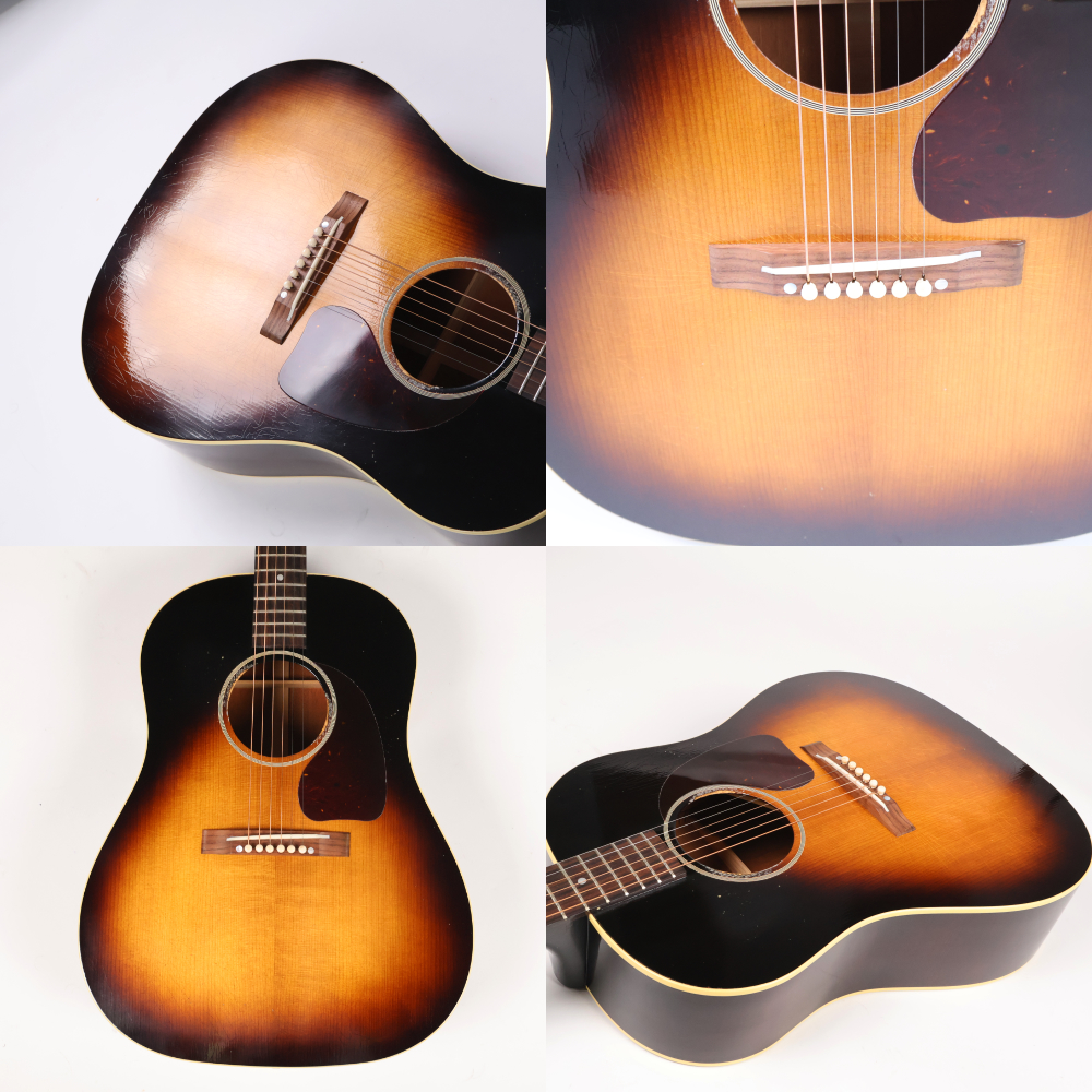 Gibson Custom Shop Murphy Lab 1942 Banner J-45 Vintage Sunburst Light Aged アコースティックギター クラック