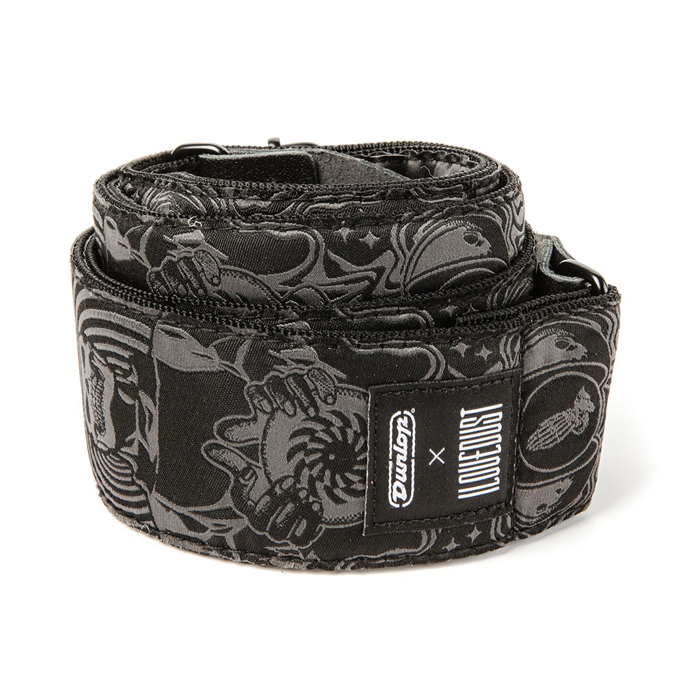 JIM DUNLOP ジムダンロップ ILD13 ILOVEDUST Endless Midnight ギターストラップ 巻いた状態