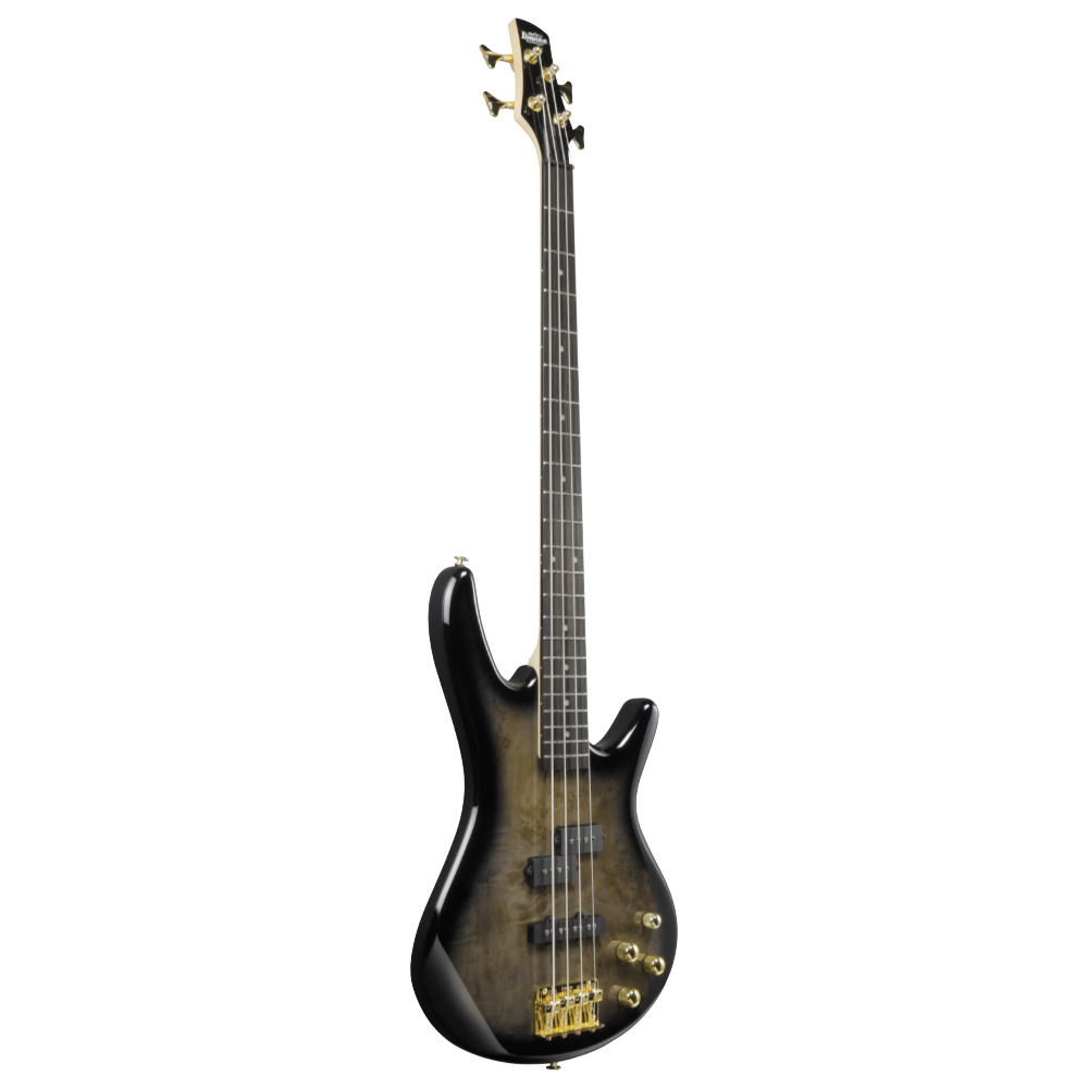 IBANEZ アイバニーズ GSR200PC-TPB Gio Transparent Pale Black Burst エレキベース 斜めアングル画像