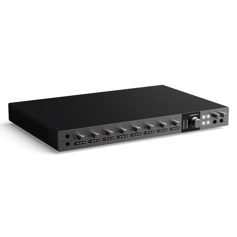 Audient オーディエント iD48 24in 32out USBオーディオインターフェイス 左斜めアングル画像