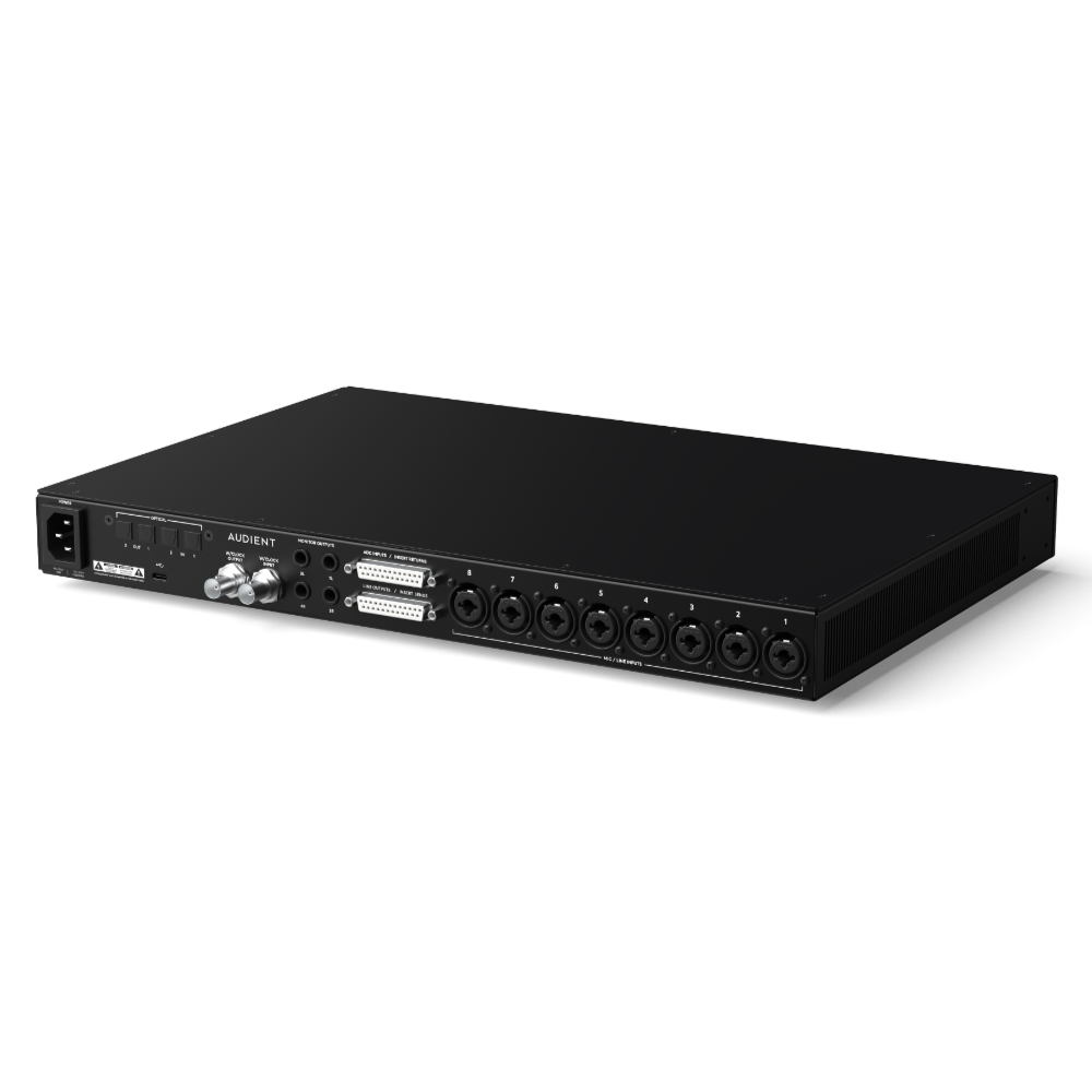 Audient オーディエント iD48 24in 32out USBオーディオインターフェイス リア斜めアングル画像