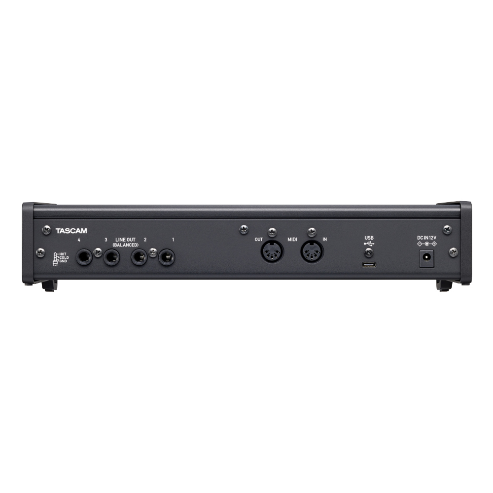 TASCAM タスカム US-4x4HR USBオーディオ MIDI インターフェース リア画像