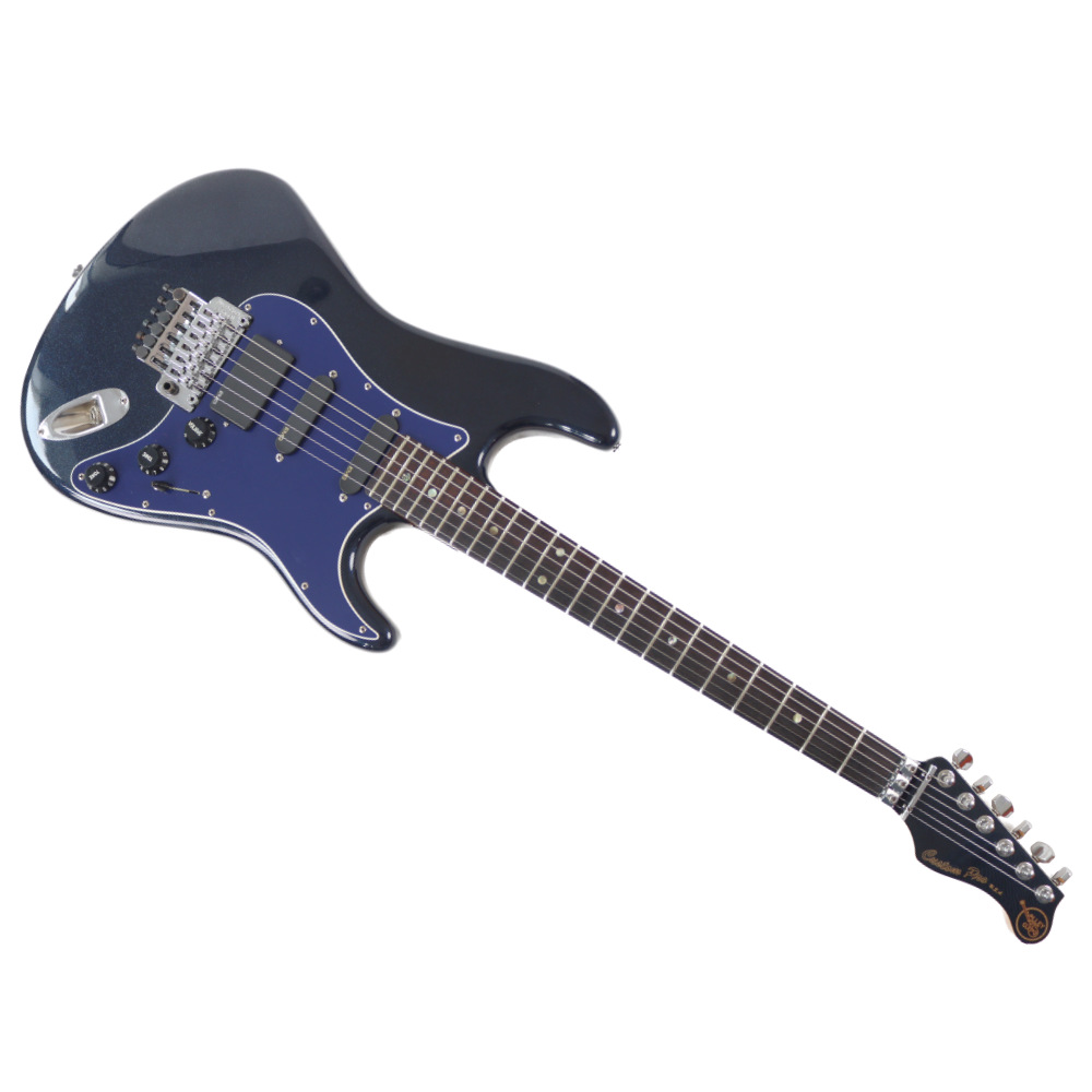 【中古】 エレキギター Valley Arts Custom Pro USA ST Style EMG SSH Sparkle Blue バレーアーツ カスタムプロ 本体画像 斜め
