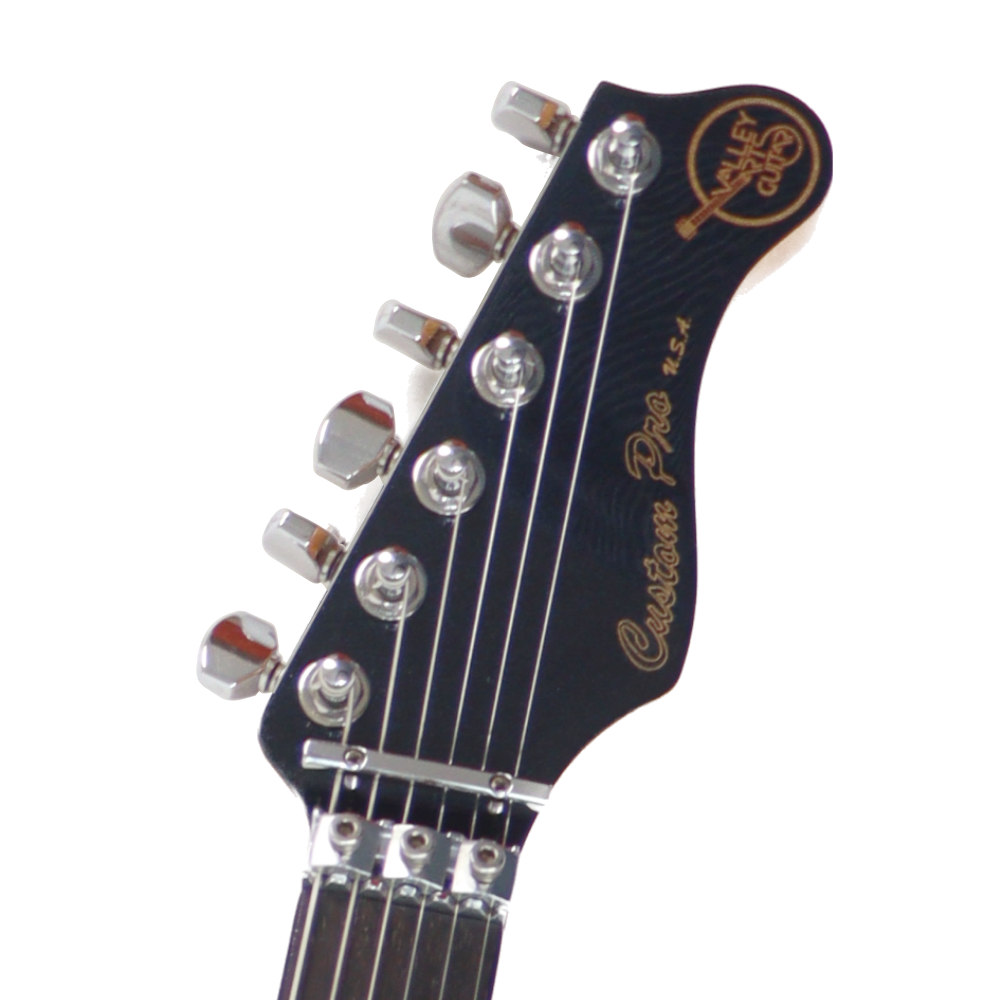 【中古】 エレキギター Valley Arts Custom Pro USA ST Style EMG SSH Sparkle Blue バレーアーツ カスタムプロ ヘッド画像