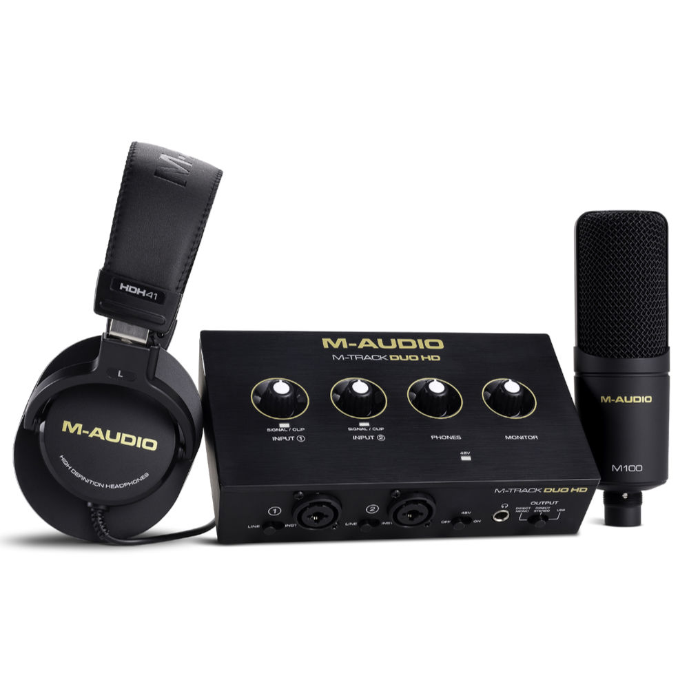 M-AUDIO エムオーディオ M-Track Duo HD Producer Pack 2in/2out USB-C オーディオインターフェイス