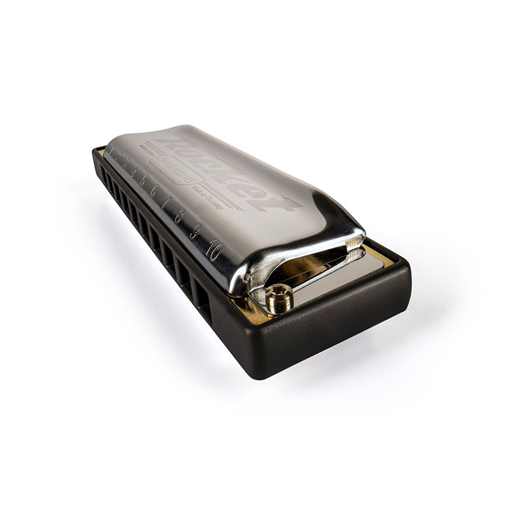 HOHNER ホーナー Rocket 2013/20P D♭ 10ホールハーモニカ ブルースハープ 斜めアングル画像