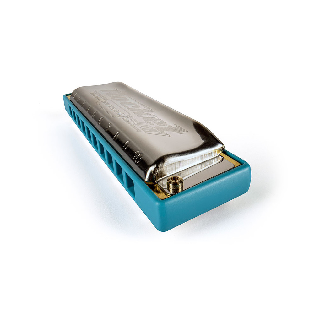 HOHNER ホーナー Rocket Low 2016/20P Low-E♭ 10ホールハーモニカ ブルースハープ 斜めアングル画像