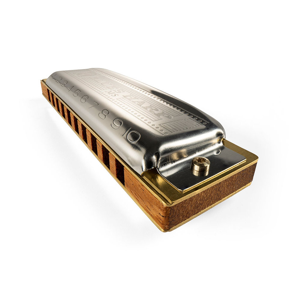 HOHNER ホーナー Blues Harp 532/20P B 10ホールハーモニカ ブルースハープ 斜めアングル画像