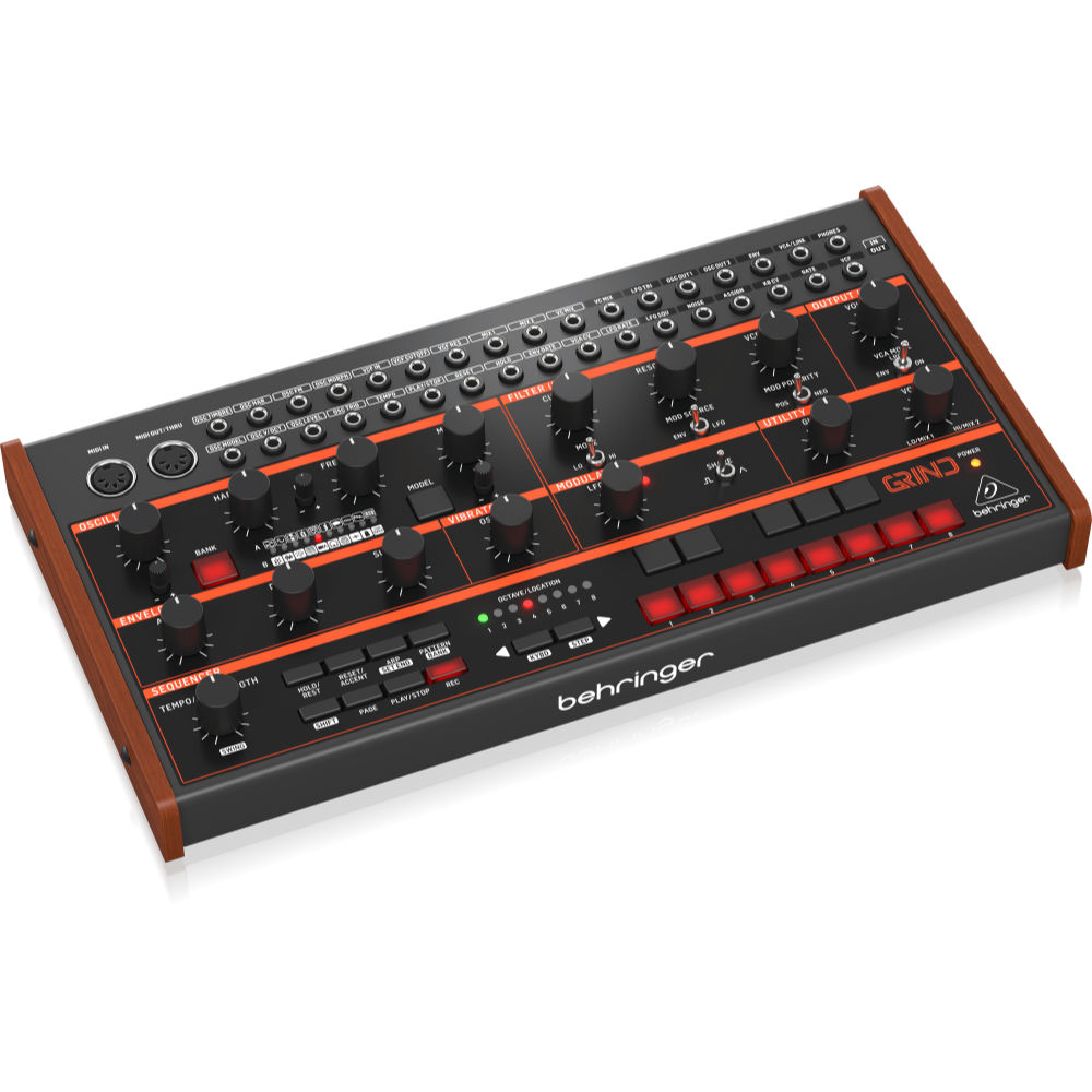 シセサイザー BEHRINGER GRIND ハイブリッドセミモジュラーシンセサイザー ベリンガー 左アングル