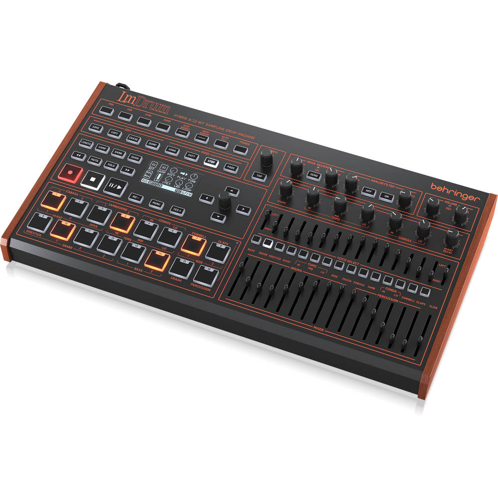 ベリンガー リズムマシン ドラムマシン BEHRINGER LM DRUM ハイブリッドサンプリングドラムマシン 右アングル