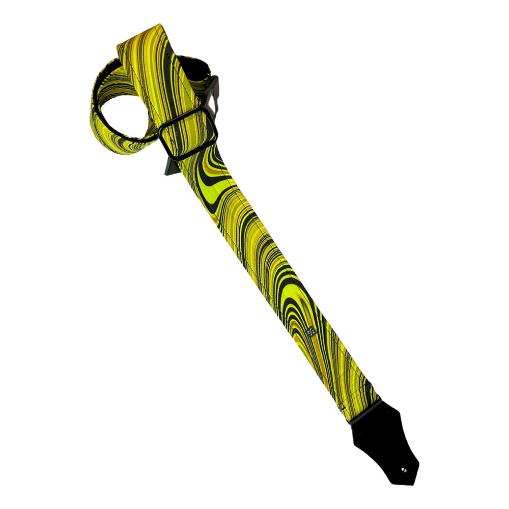Get’m Get’m ゲットムゲットム Good Vibes Guitar Strap Groovy Neon Yellow ギターストラップ