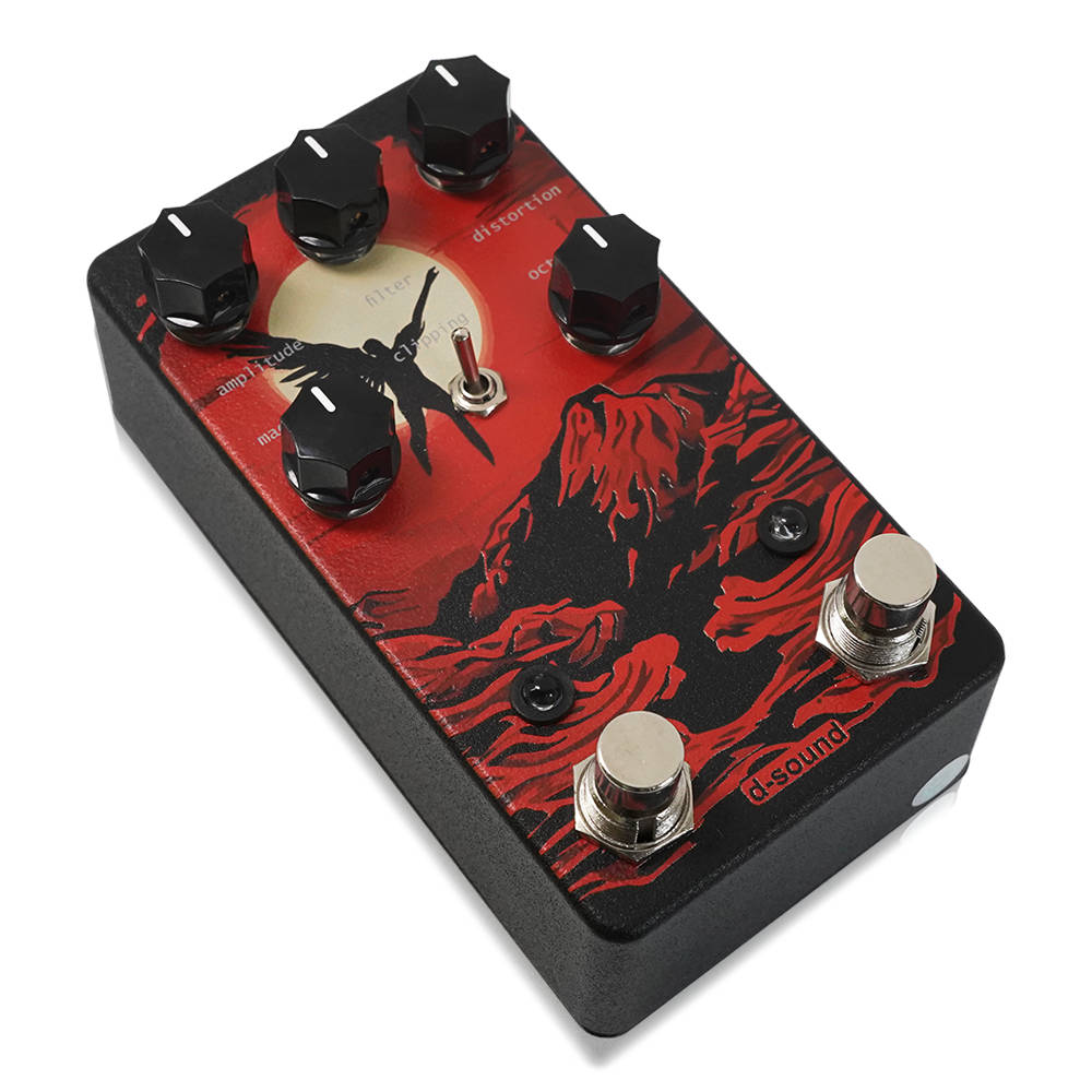 D-Sound ディーサウンド Icarus イカルス ディストーション ギターエフェクター 斜めアングル画像