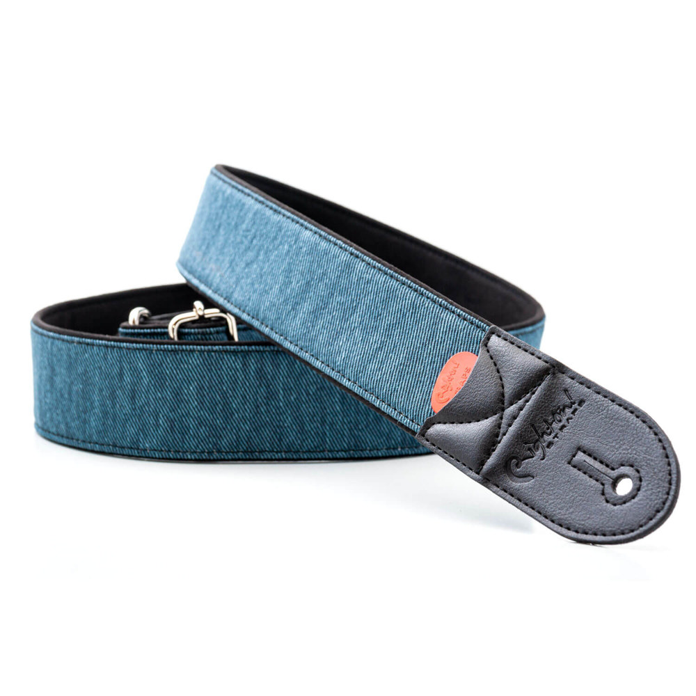 Righton! STRAPS ライトオンストラップ DENIM-50 Blue ギターストラップ アングル