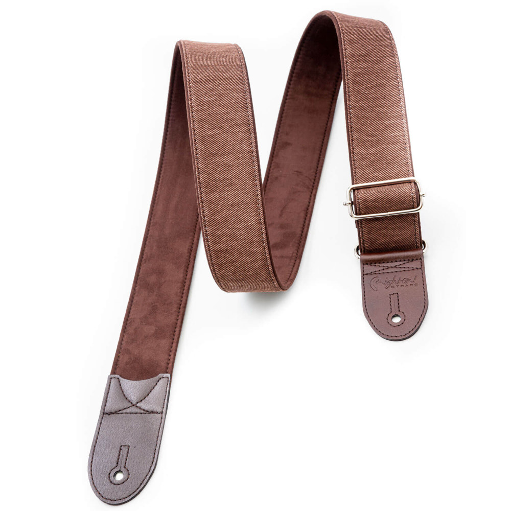 Righton! STRAPS ライトオンストラップ DENIM-50 Brown ギターストラップ アングル