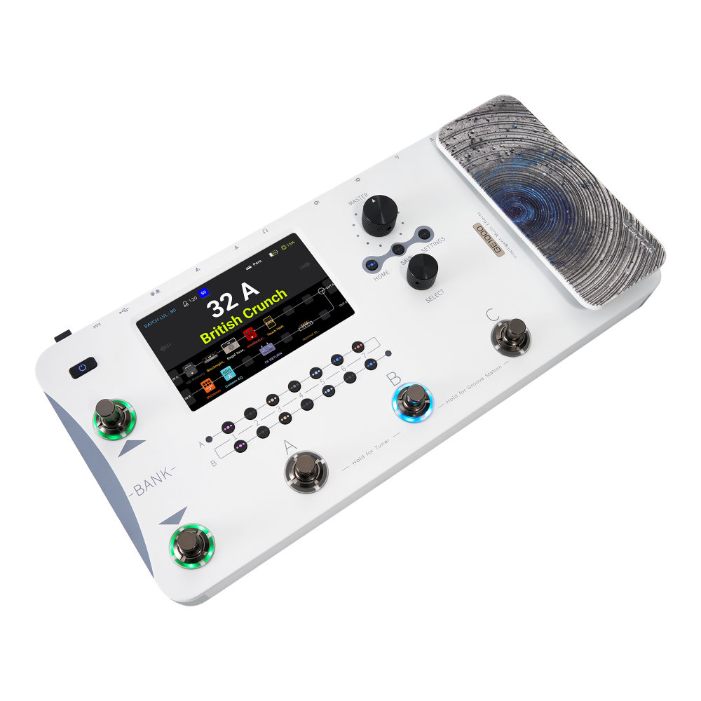 Mooer ムーアー GE1000 White マルチエフェクター ギターエフェクター 斜めアングル画像