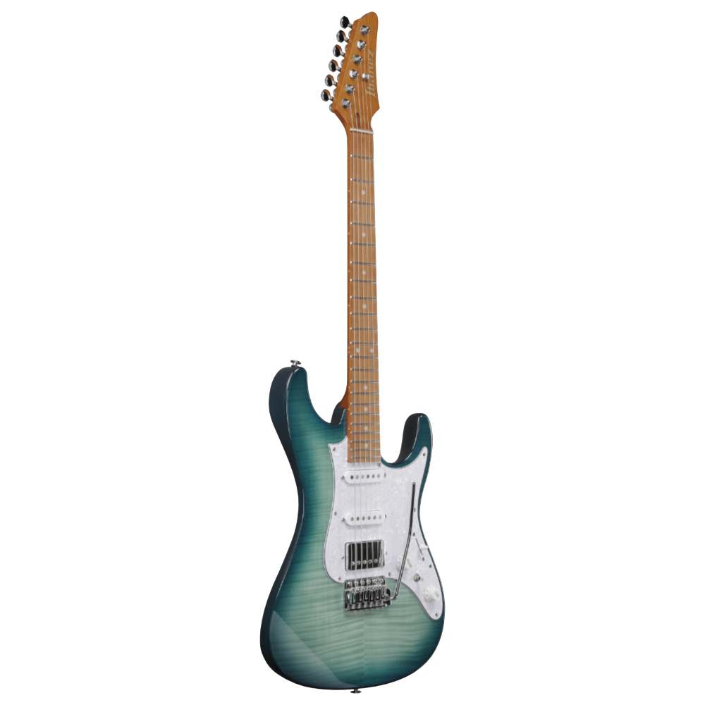 IBANEZ アイバニーズ AZ22S1F-TXB Transparent Turquoise Burst エレキギター 斜めアングル画像