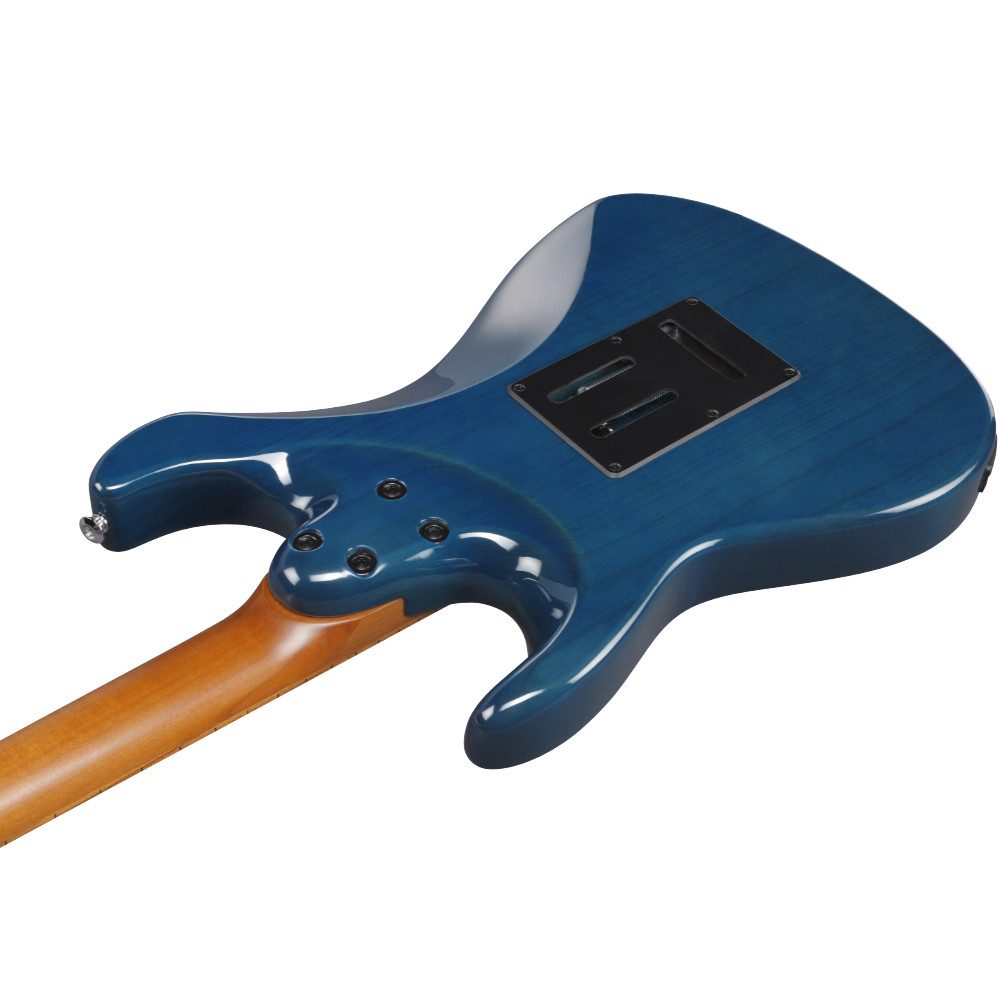 IBANEZ アイバニーズ AZ22S1F-TXB Transparent Turquoise Burst エレキギター ボディバック斜めアングル画像