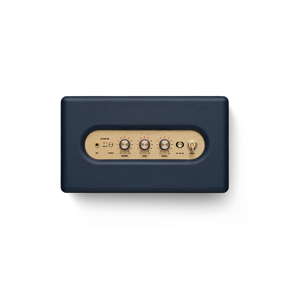 MARSHALL マーシャル Acton III Midnight Blue ワイヤレススピーカー ミッドナイトブルー Bluetoothスピーカー トップ画像