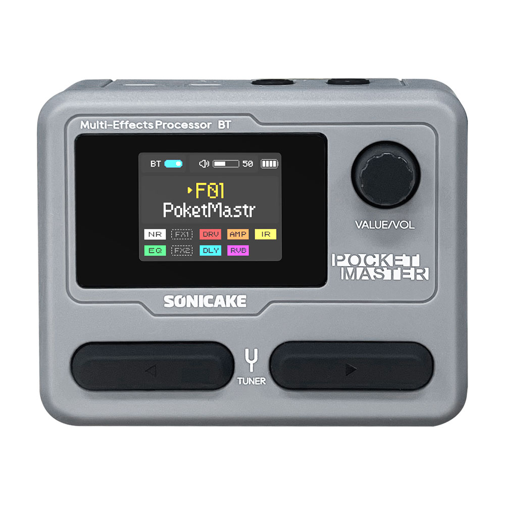 ソニケーキ Sonicake Pocket Master QME-10GY グレー マルチエフェクター