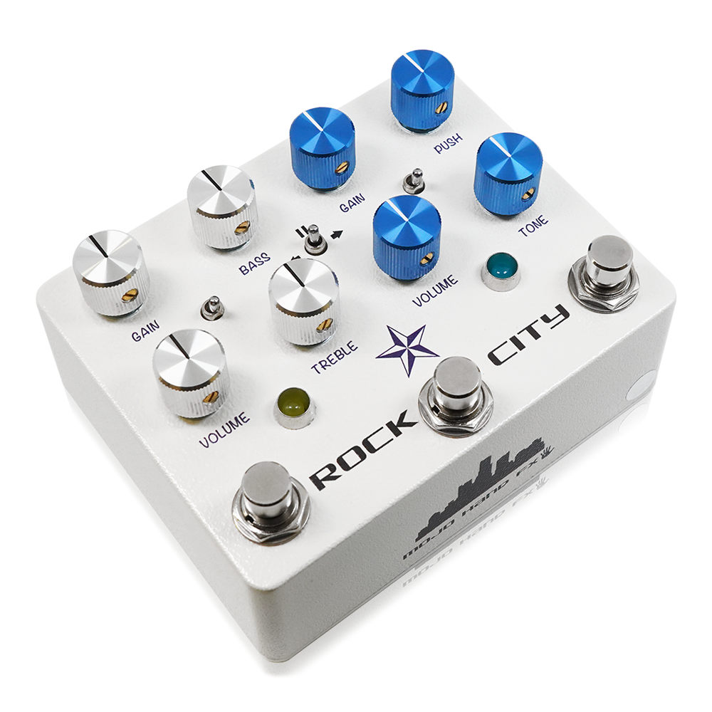 Mojo Hand Fx モジョハンドエフェクツ Rock City オーバードライブ ギターエフェクター 斜めアングル画像