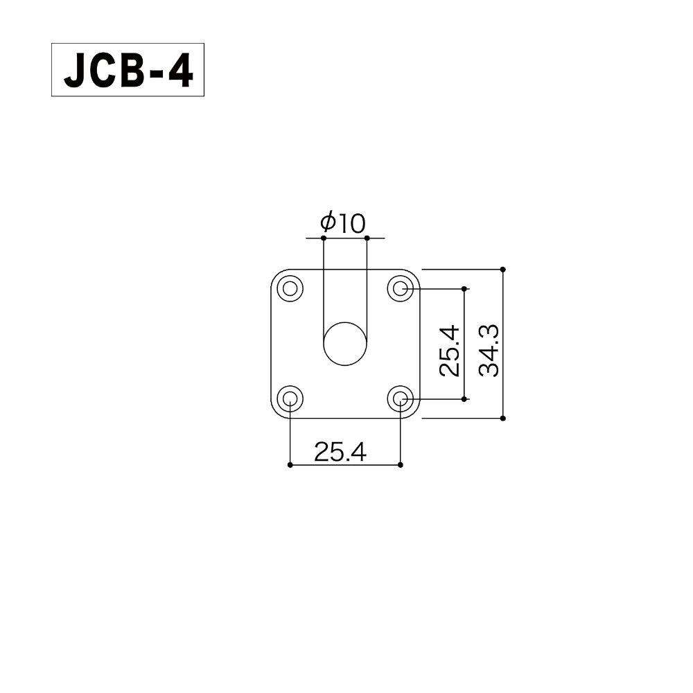 ゴトー GOTOH JCB-4C ジャックプレート クローム サイズ詳細