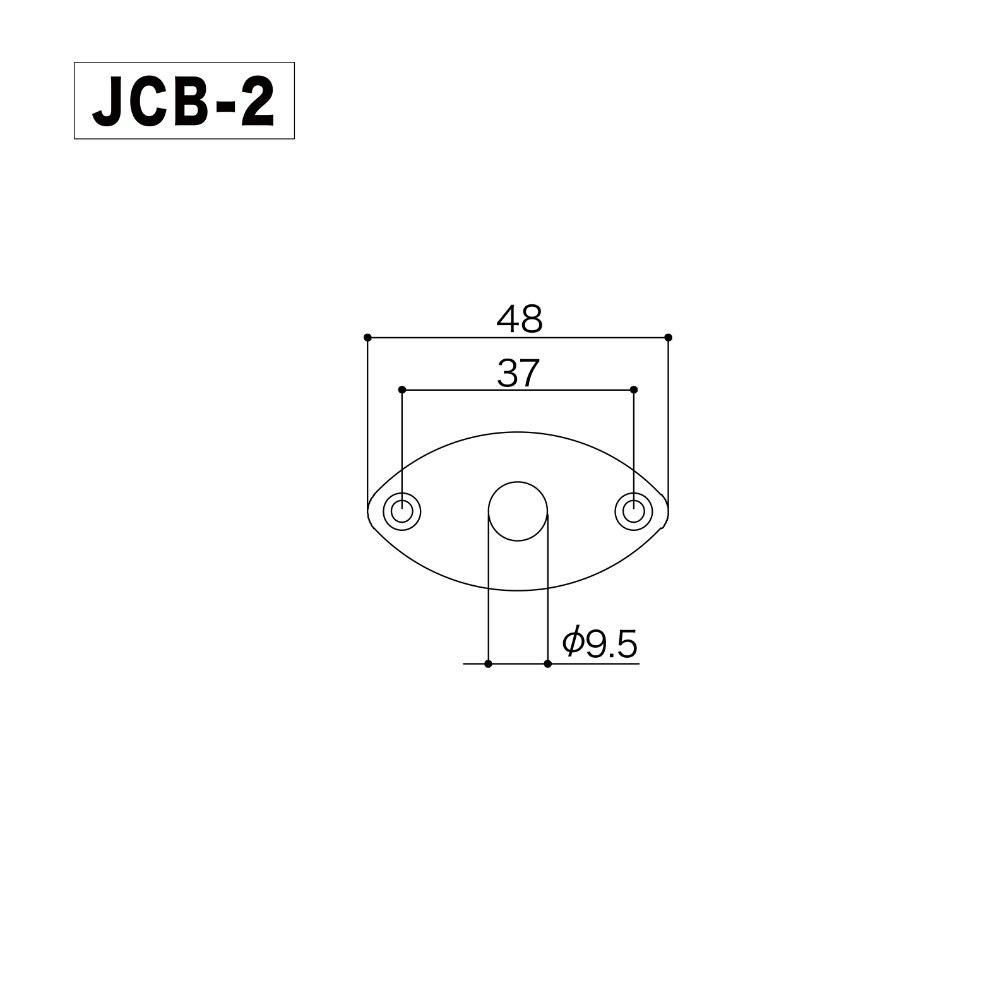 ゴトー GOTOH JCB-2G ジャックプレート ゴールド サイズ詳細