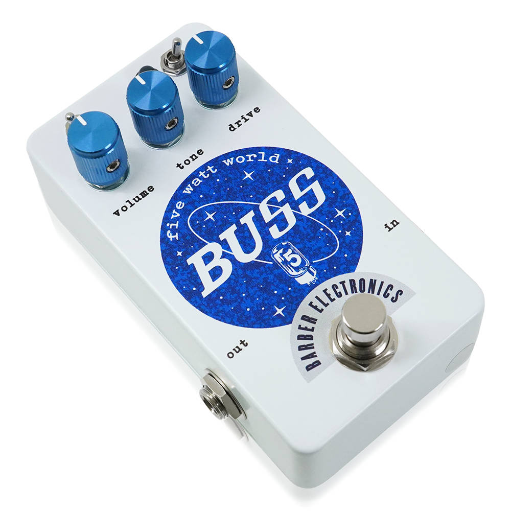 Barber Electronics バーバーエレクトロニクス Buss オーバードライブ ギターエフェクター 斜めアングル画像