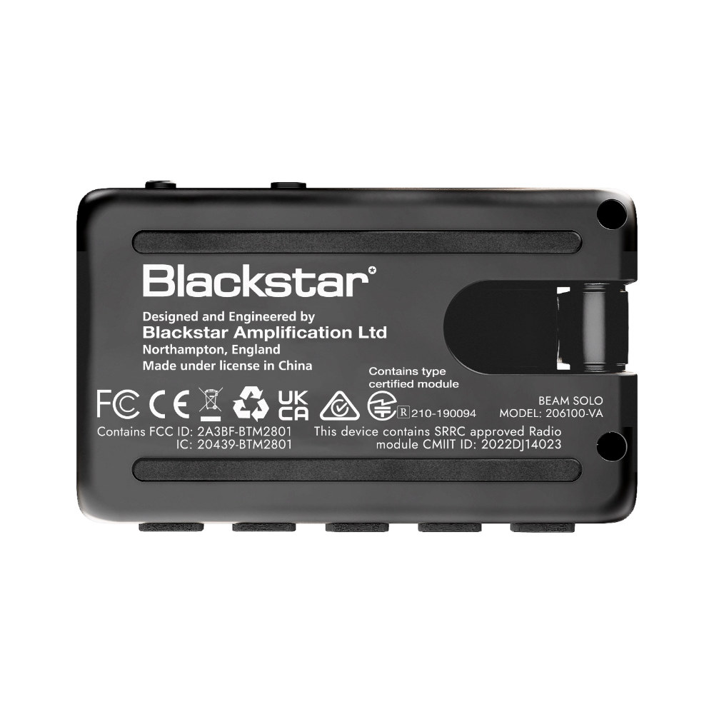 ギターヘッドホンアンプ Blackstar BEAM SOLO アプリで操るポケットサイズヘッドフォンアンプ ブラックスター ビームソロ ボトム画像