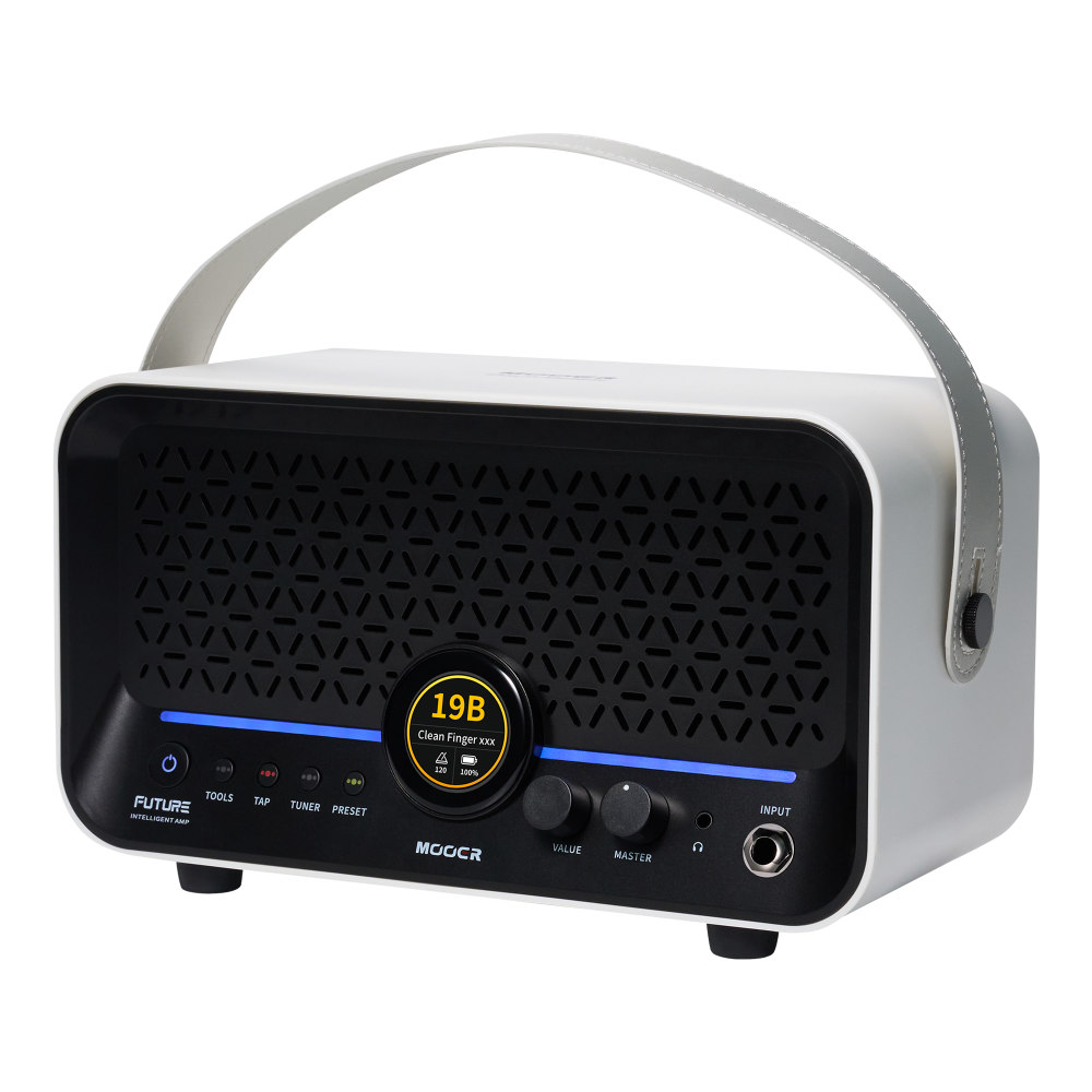 Mooer ムーアー F15i Li Snowfall White 小型ギターアンプ コンボアンプ タッチスクリーン搭載 デスクトップアンプ スピーカー
