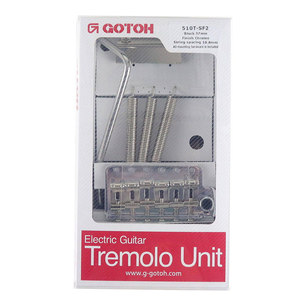 GOTOH 510T-SF2-C 37mm Block ギター用トレモロユニット クローム 6点止め
