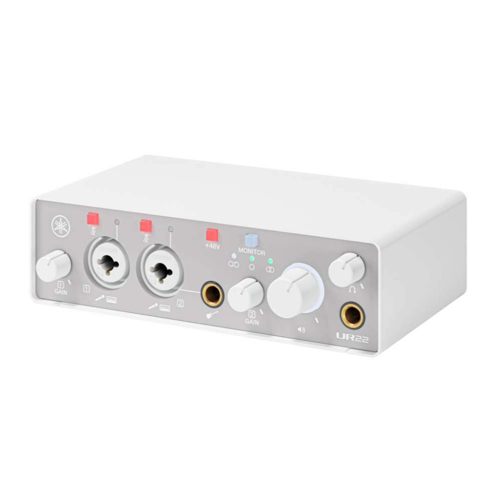 YAMAHA ヤマハ UR22MK3 W USBオーディオインターフェース ホワイト 右斜めアングル画像