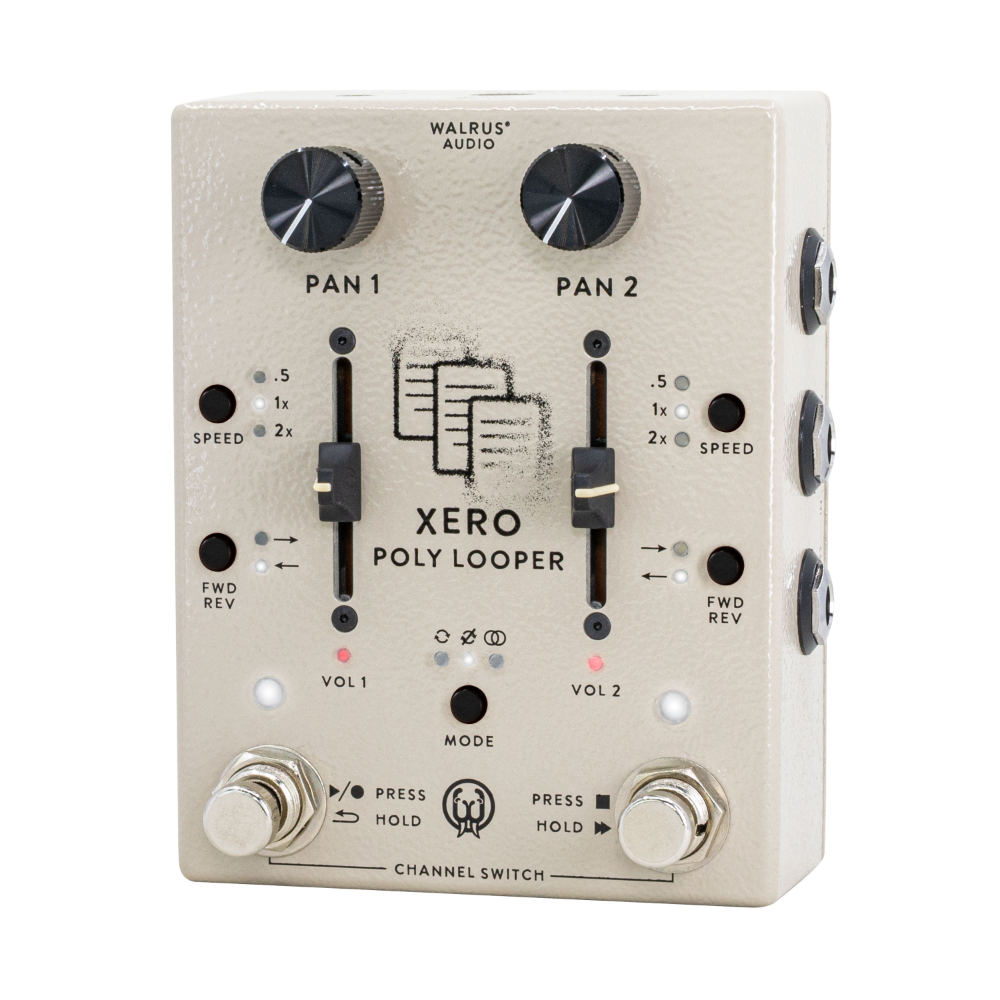 WALRUS AUDIO ウォルラスオーディオ WAL-XPL #C Xero Polylooper Cream デュアルチャンネル ルーパー エフェクター 右斜めアングル画像