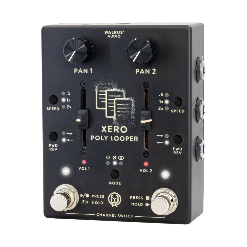 WALRUS AUDIO ウォルラスオーディオ WAL-XPL #B Xero Polylooper Black デュアルチャンネル ルーパー エフェクター 右斜めアングル画像