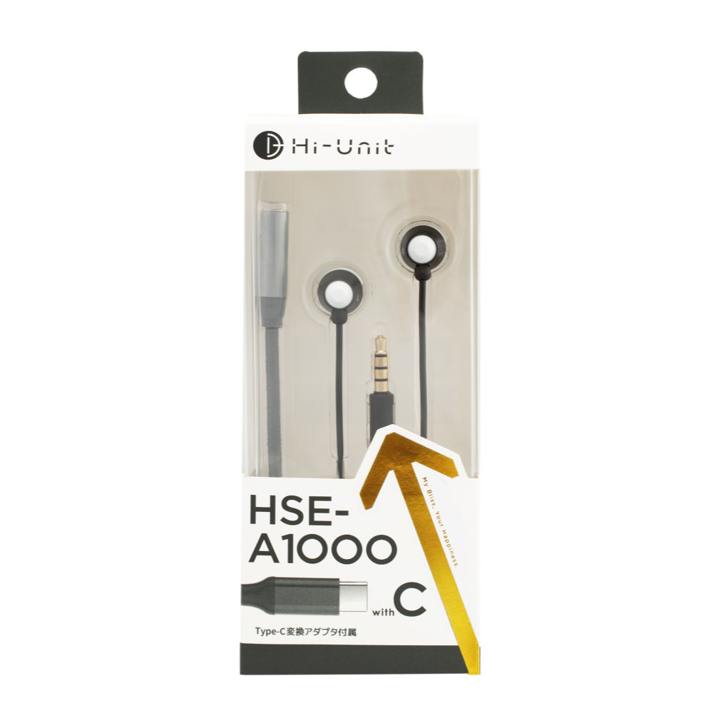Hi-Unit ハイユニット HSE-A1000wC-WH リモコンマイク＋変換アダプタ付 イヤホン ホワイト