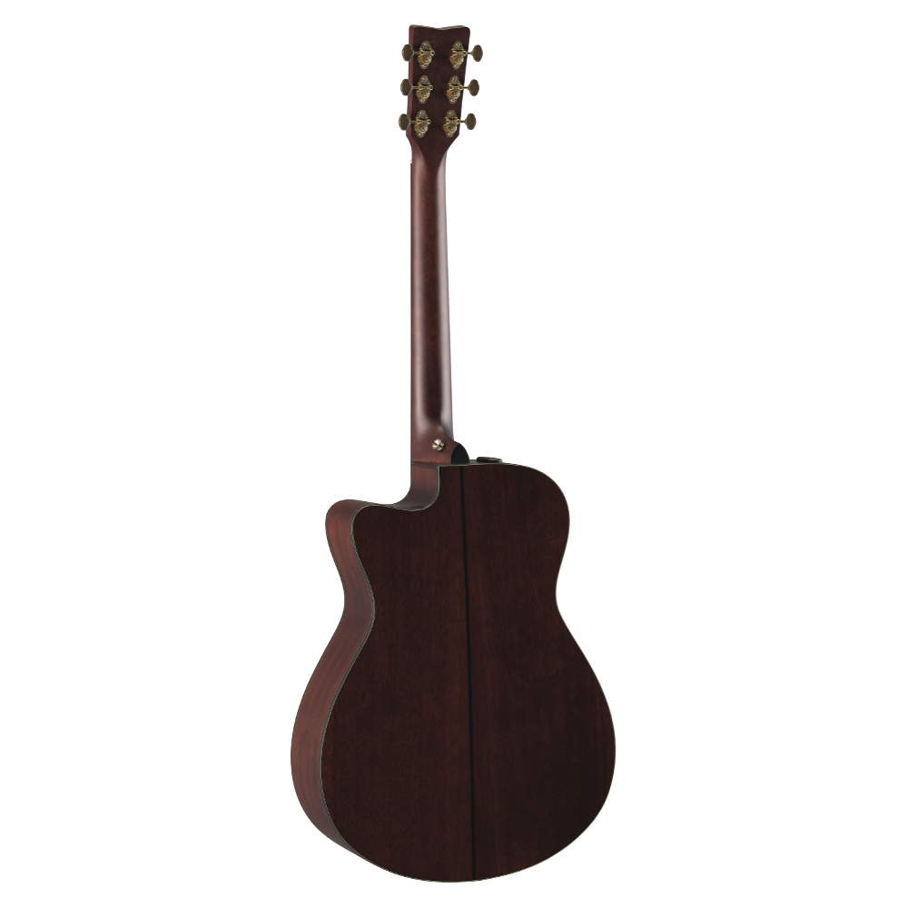 YAMAHA ヤマハ TAS3 C NT トランスアコースティックギター 第2世代 エレアコギター バック斜めアングル画像