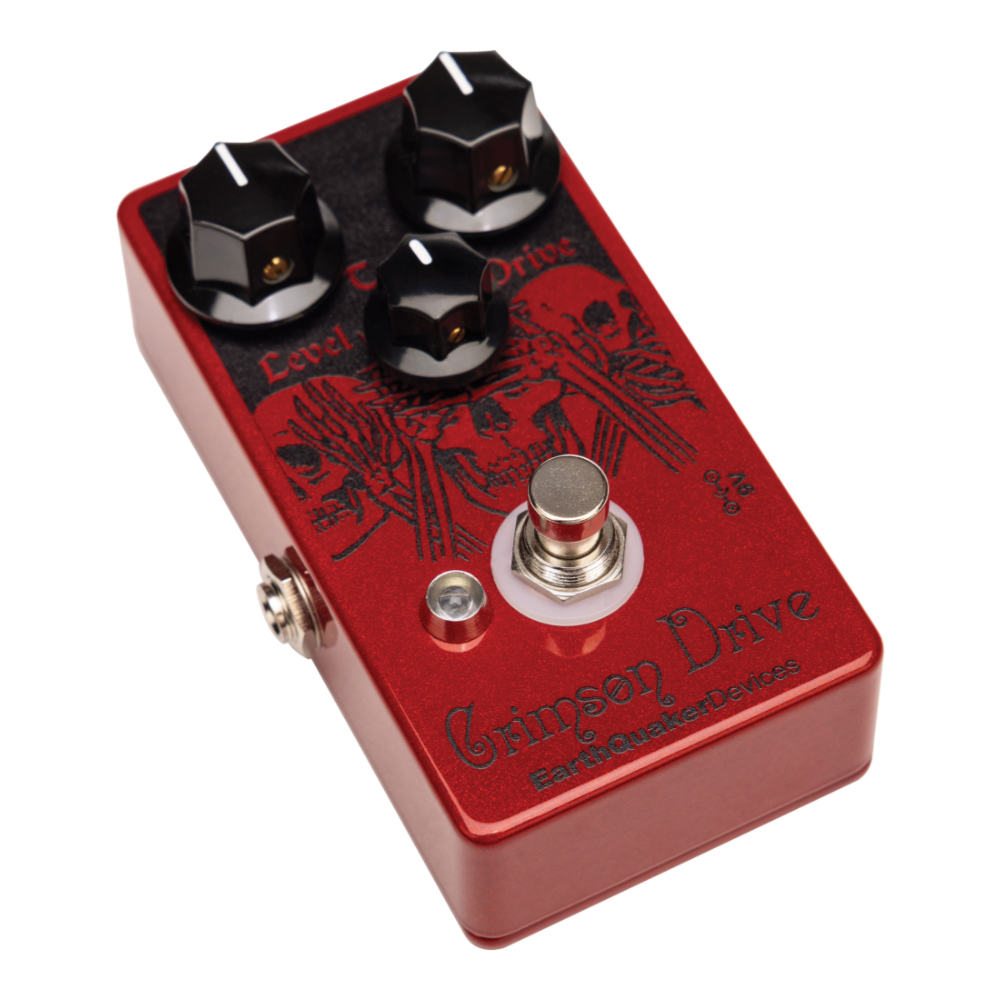 EarthQuaker Devices アースクエイカーデバイセス EQD Crimson Drive オーバードライブ ギターエフェクター 左斜めアングル画像