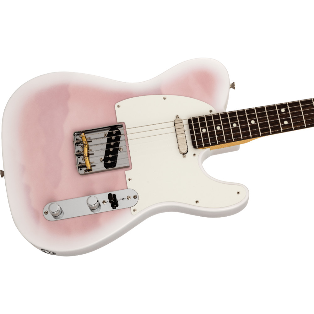 Fender フェンダー Made in Japan Hybrid II 2026 Collection Telecaster RW Pink Mist エレキギター テレキャスター ボディ斜めアングル画像
