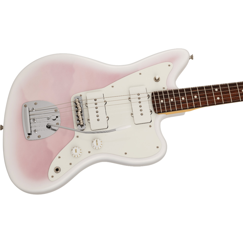 Fender フェンダー Made in Japan Hybrid II 2026 Collection Jazzmaster RW Pink Mist エレキギター ジャズマスター ボディ斜めアングル画像