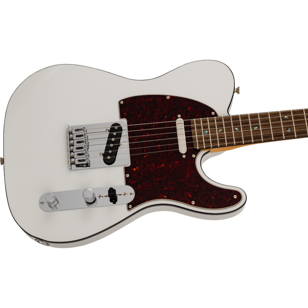 Fender フェンダー Made in Japan Limited Active Modern Telecaster RW Feather Gray エレキギター テレキャスター ボディ斜めアングル画像