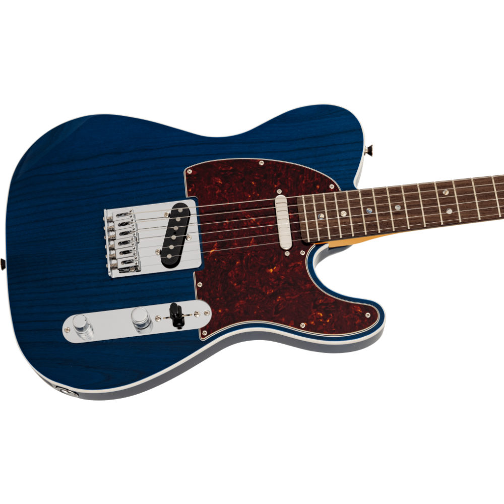 Fender フェンダー Made in Japan Limited Active Modern Telecaster RW Sapphire Blue Trans エレキギター テレキャスター ボディ斜めアングル画像
