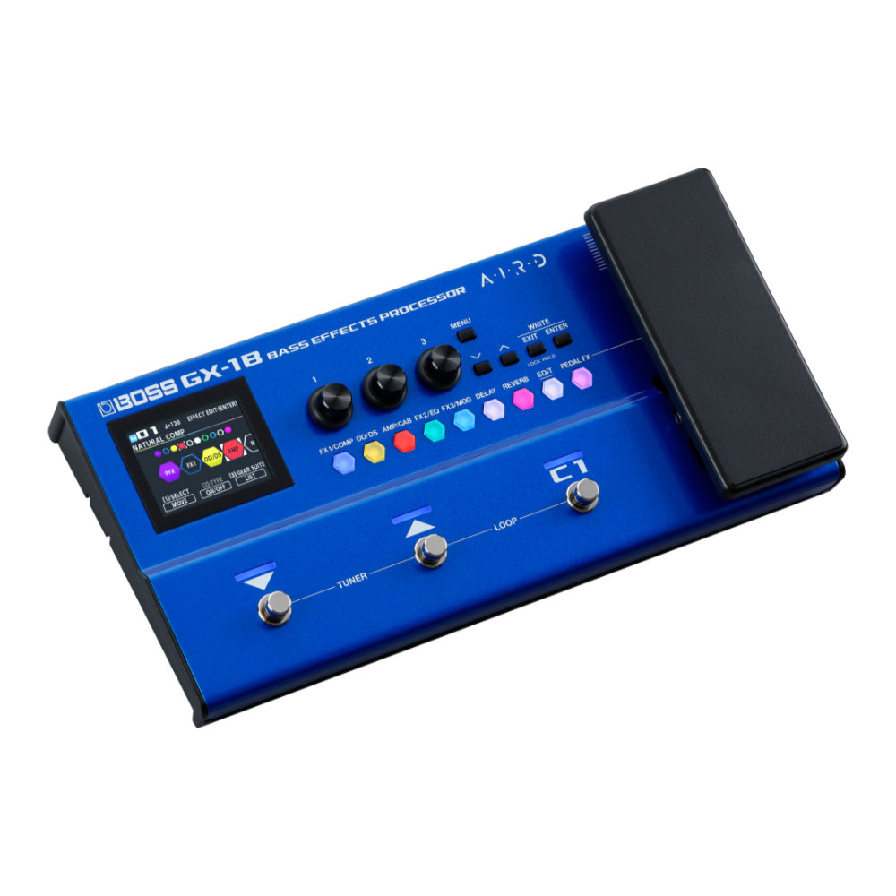BOSS ボス GX-1B ベース用マルチエフェクター Bass Effects Processor (BOSS GT-1B 後継機種) 斜めアングル画像