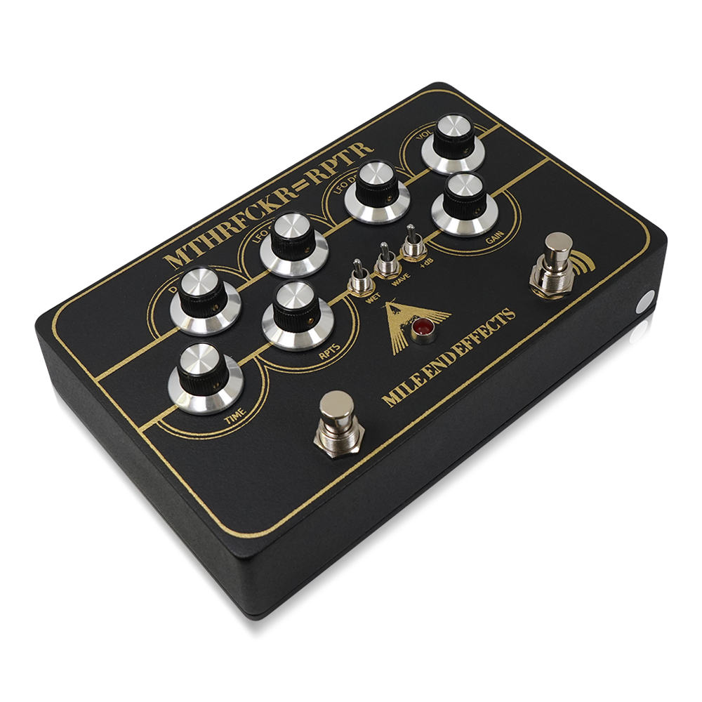 Mile End Effects マイルエンドエフェクツ MTHRFCKR=RPTR ディレイ ギターエフェクター 斜めアングル画像