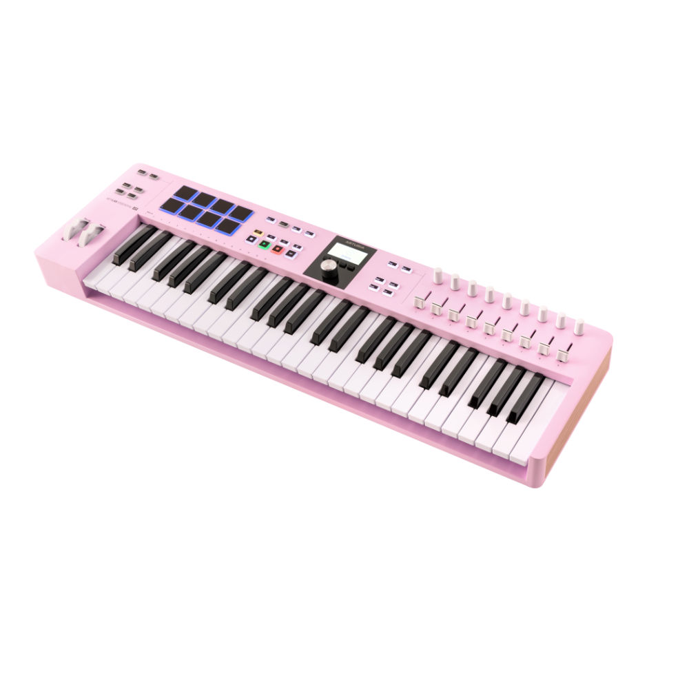 ARTURIA アートリア KeyLab Essential 49 mk3 Rose Quartz 49鍵 MIDIキーボード Analog Lab など豊富なバンドルソフトつき キーラボエッセンシャル 右サイド