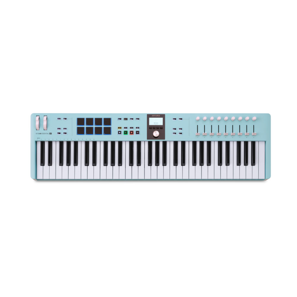 ARTURIA アートリア KeyLab Essential 61 mk3 Aquamarine 61鍵 MIDIキーボード Analog Lab など豊富なバンドルソフトつき キーラボエッセンシャル