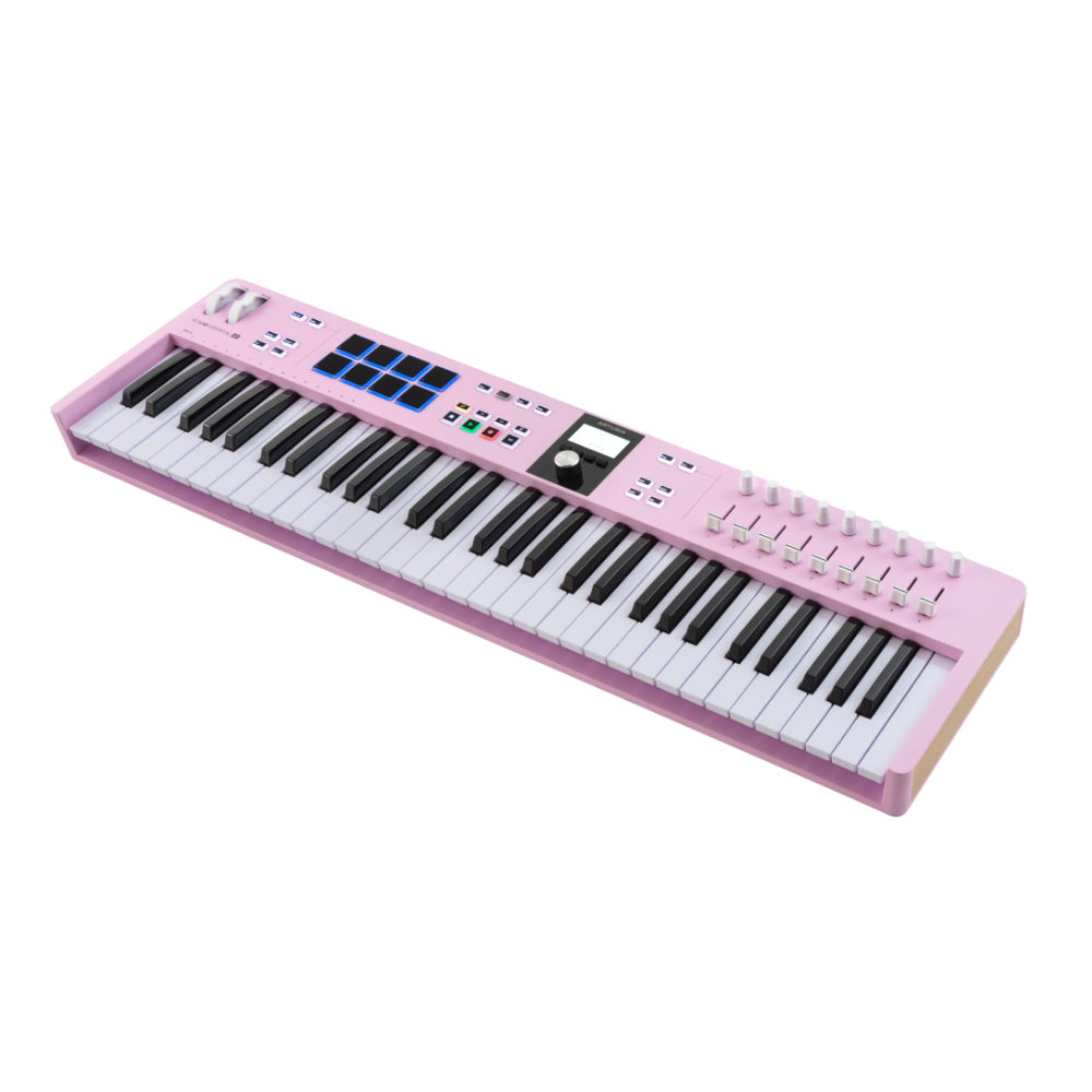 ARTURIA アートリア KeyLab Essential 61 mk3 Rose Quartz 61鍵 MIDIキーボード Analog Lab など豊富なバンドルソフトつき キーラボエッセンシャル 右サイド